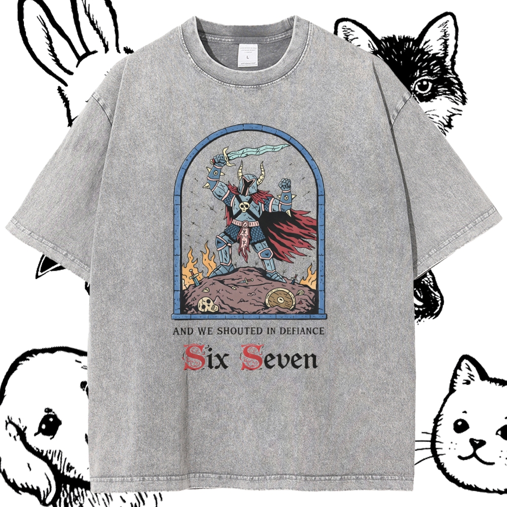 Six Seven - Cotton Vintage Wash Classic Graphic Tee
