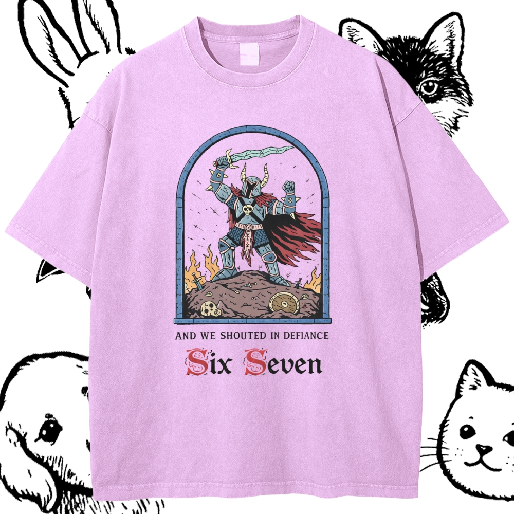 Six Seven - Cotton Vintage Wash Classic Graphic Tee