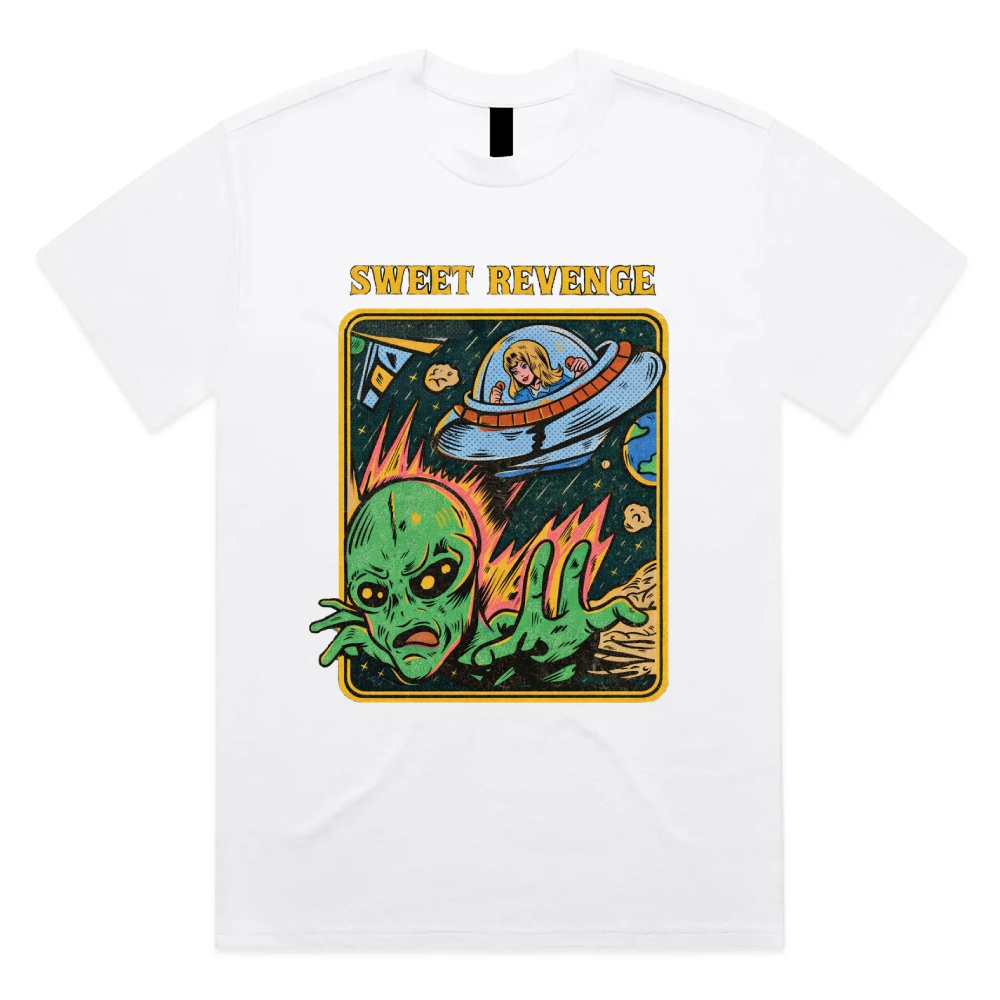 Sweet Revenge - Cotton Classic Fit Retro Dark Humor Graphic Tee