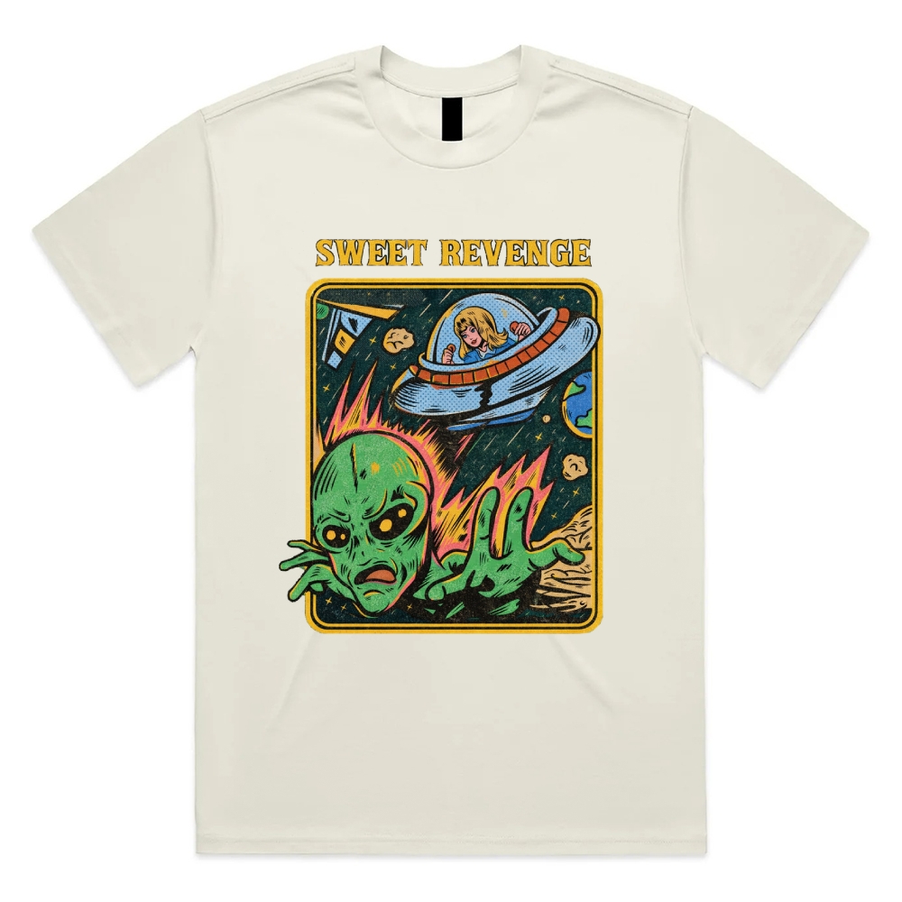 Sweet Revenge - Cotton Classic Fit Retro Dark Humor Graphic Tee