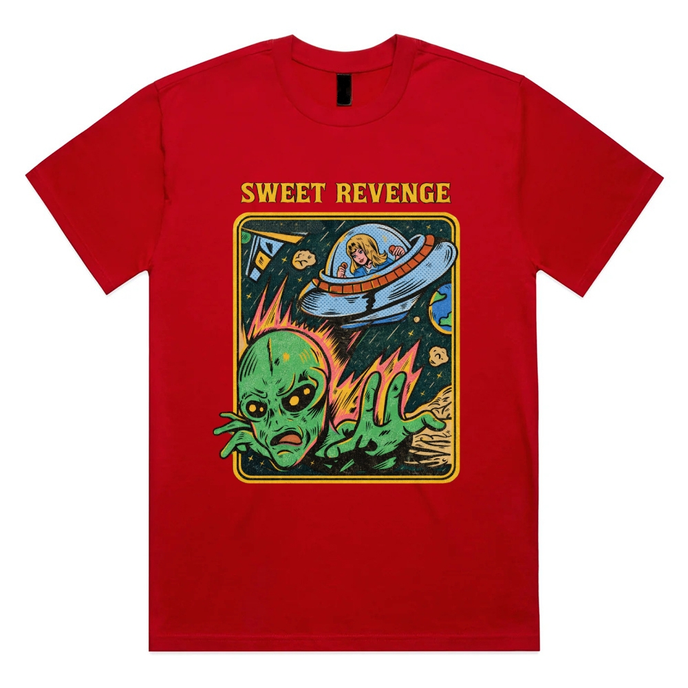Sweet Revenge - Cotton Classic Fit Retro Dark Humor Graphic Tee