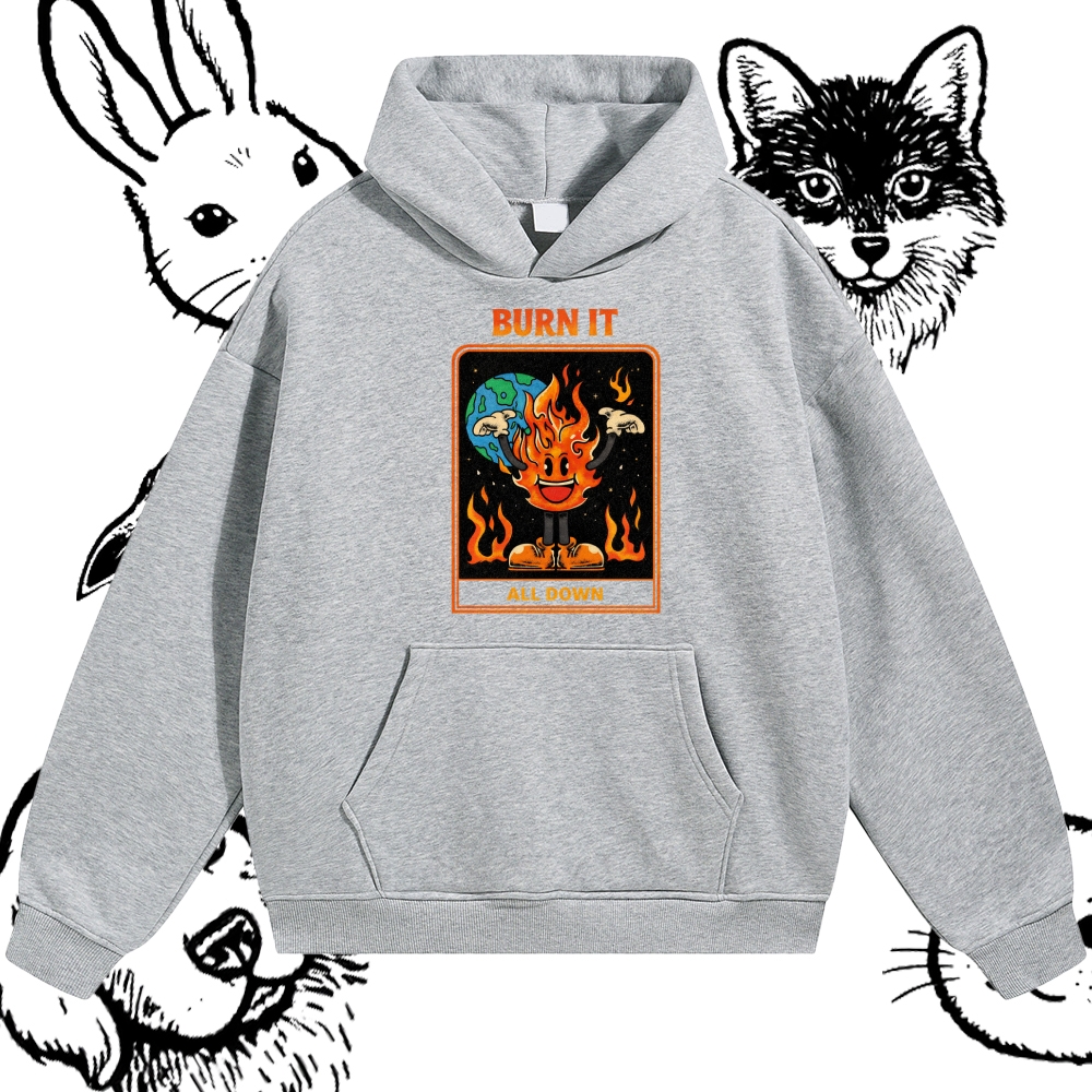 Burn It All Down - Cotton Blend Classic Fit Unisex Hoodie