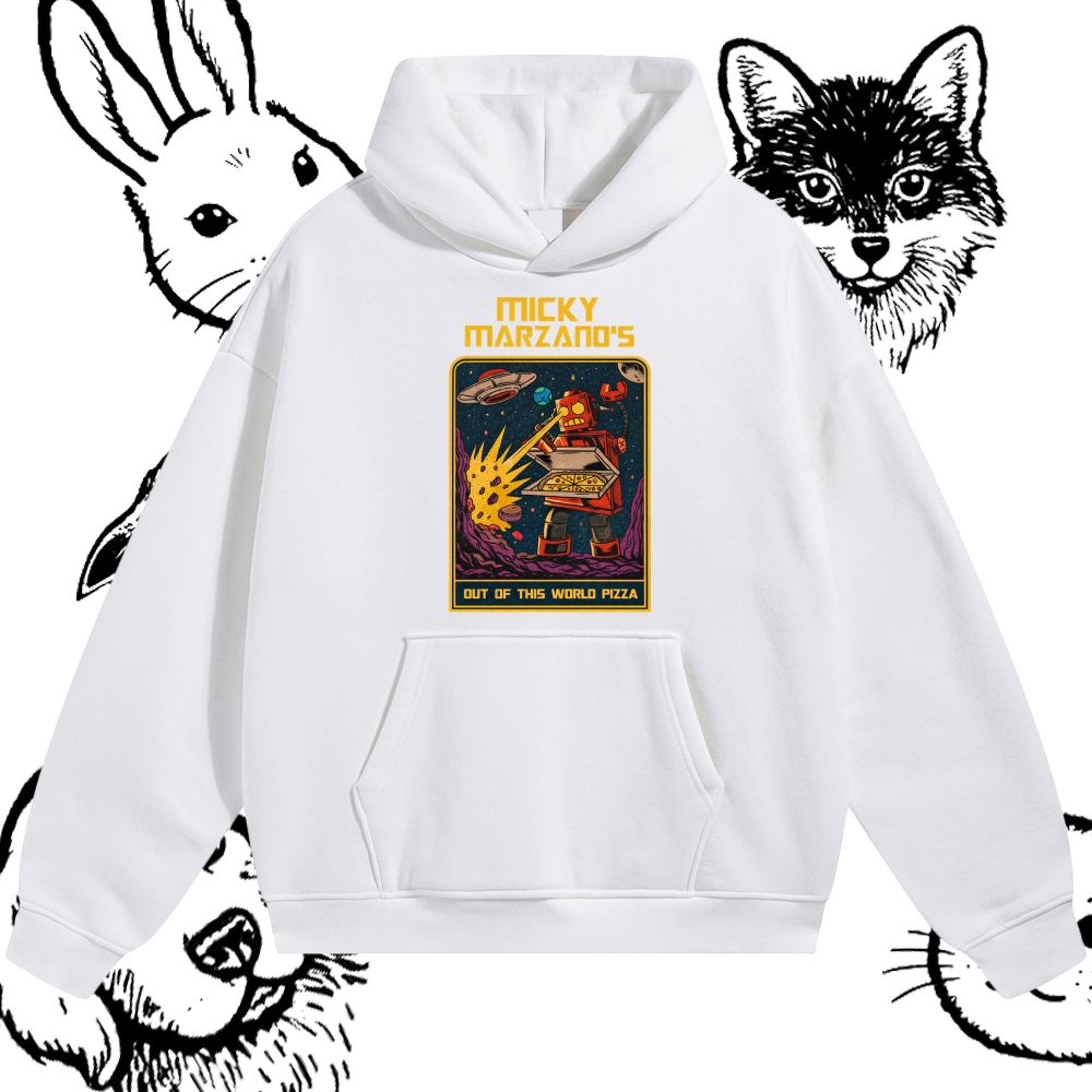 Micky Marzano's Out of This World Pizza - Cotton Blend Classic Fit Unisex Hoodie