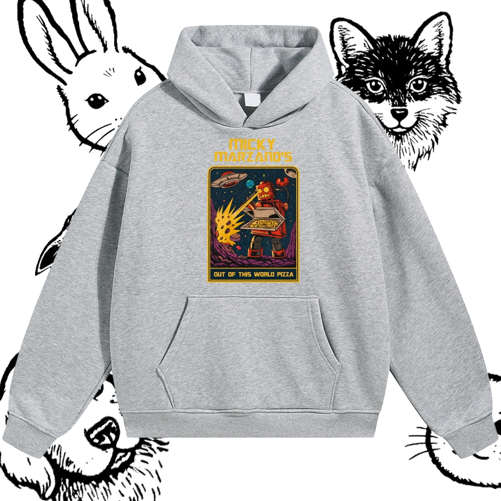 Micky Marzano's Out of This World Pizza - Cotton Blend Classic Fit Unisex Hoodie