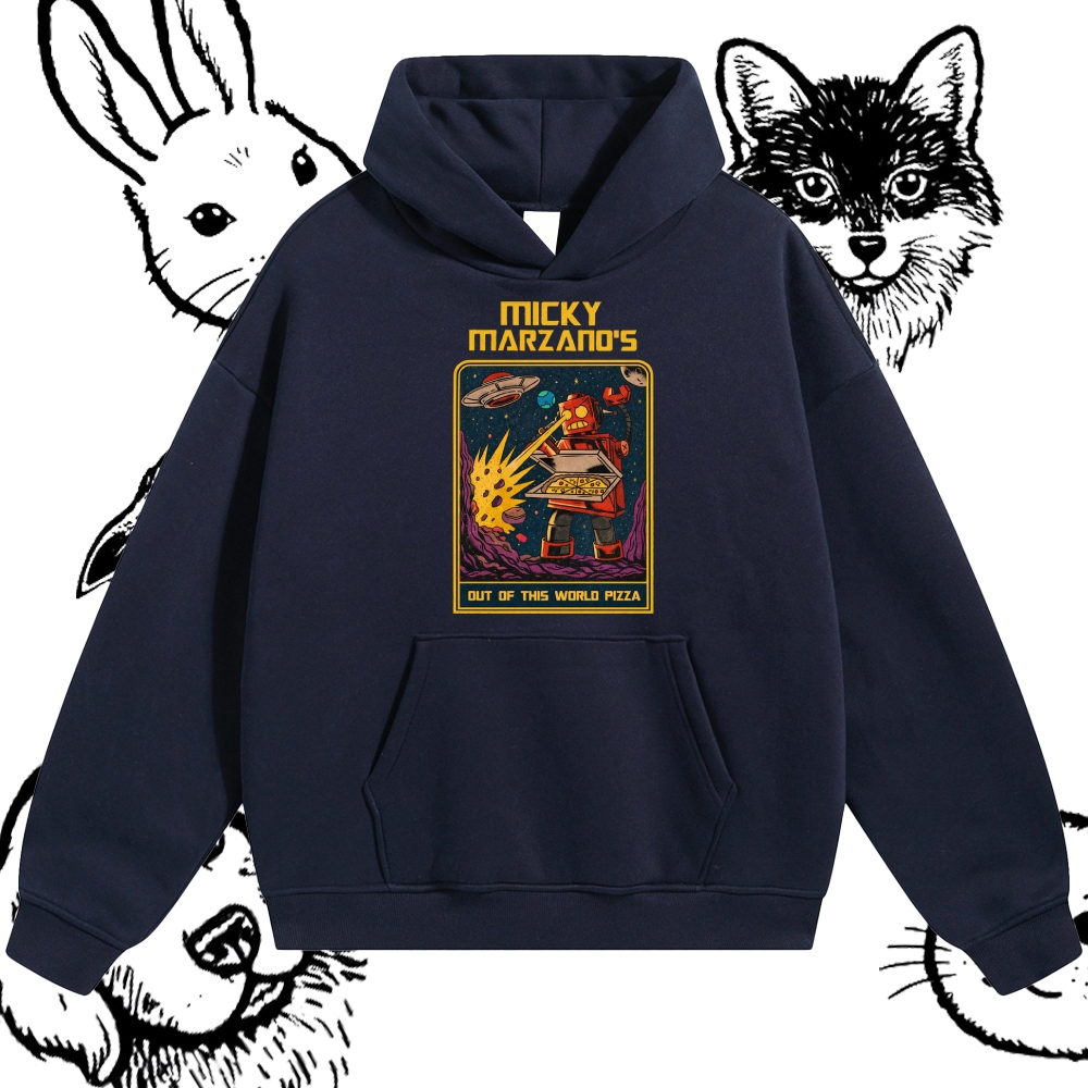 Micky Marzano's Out of This World Pizza - Cotton Blend Classic Fit Unisex Hoodie