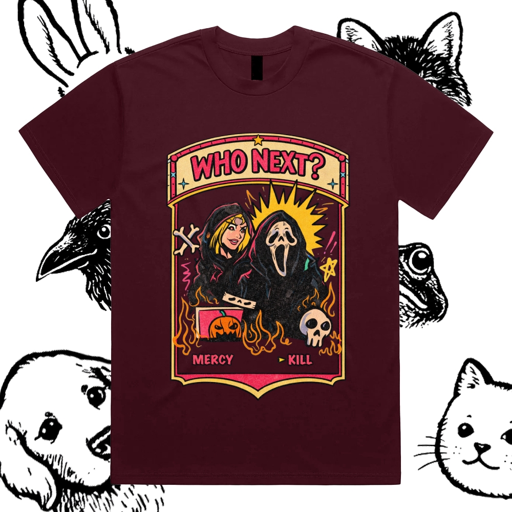 Who Next - Cotton Classic Fit Retro Dark Humor Graphic Tee