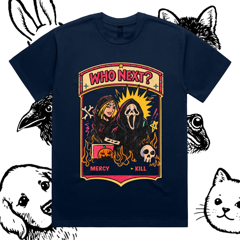 Who Next - Cotton Classic Fit Retro Dark Humor Graphic Tee