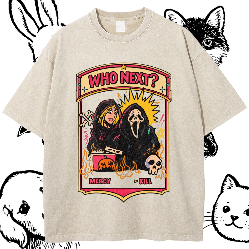 Who Next - Cotton Vintage Wash Classic Graphic Tee