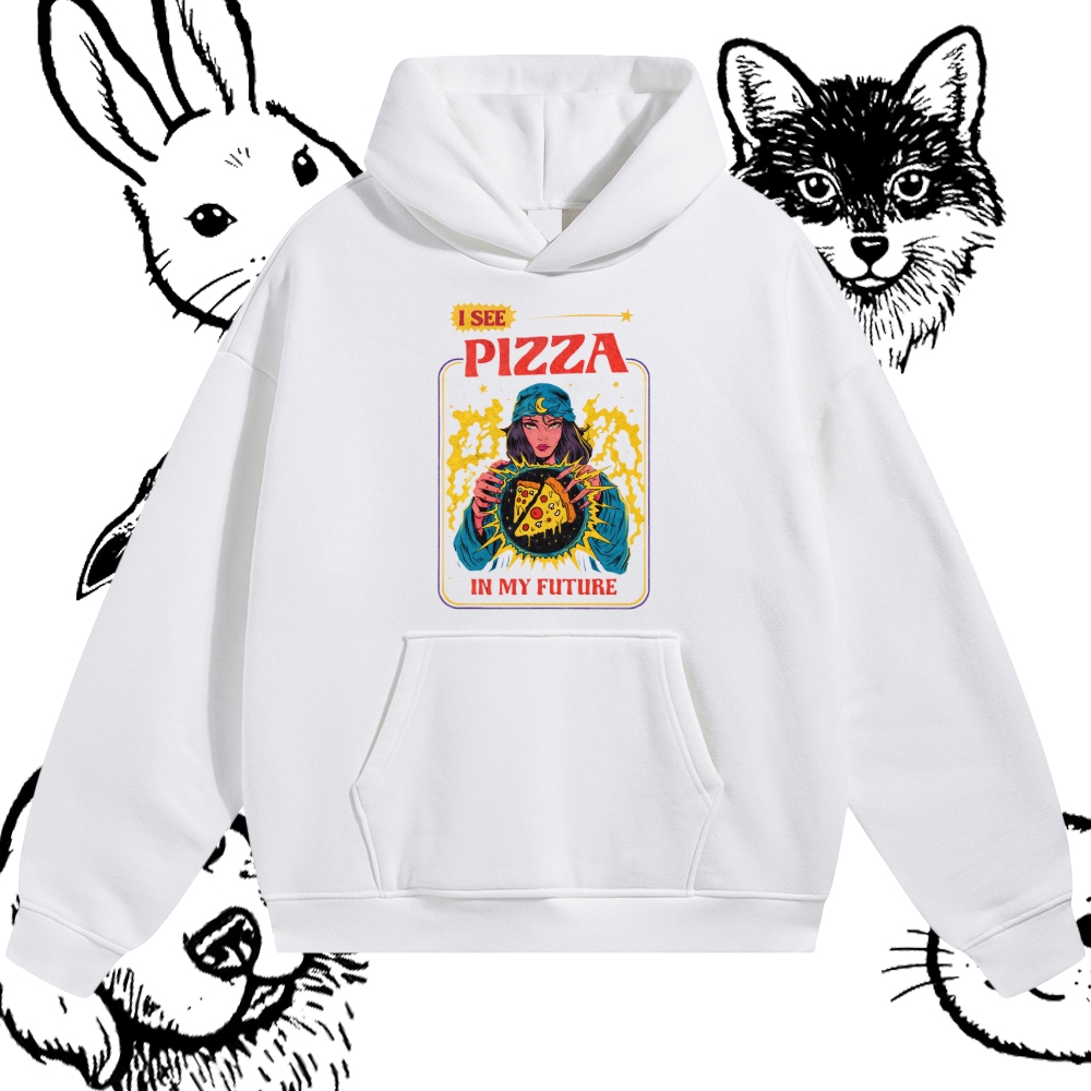 I See Pizza In My Future - Cotton Blend Classic Fit Unisex Hoodie