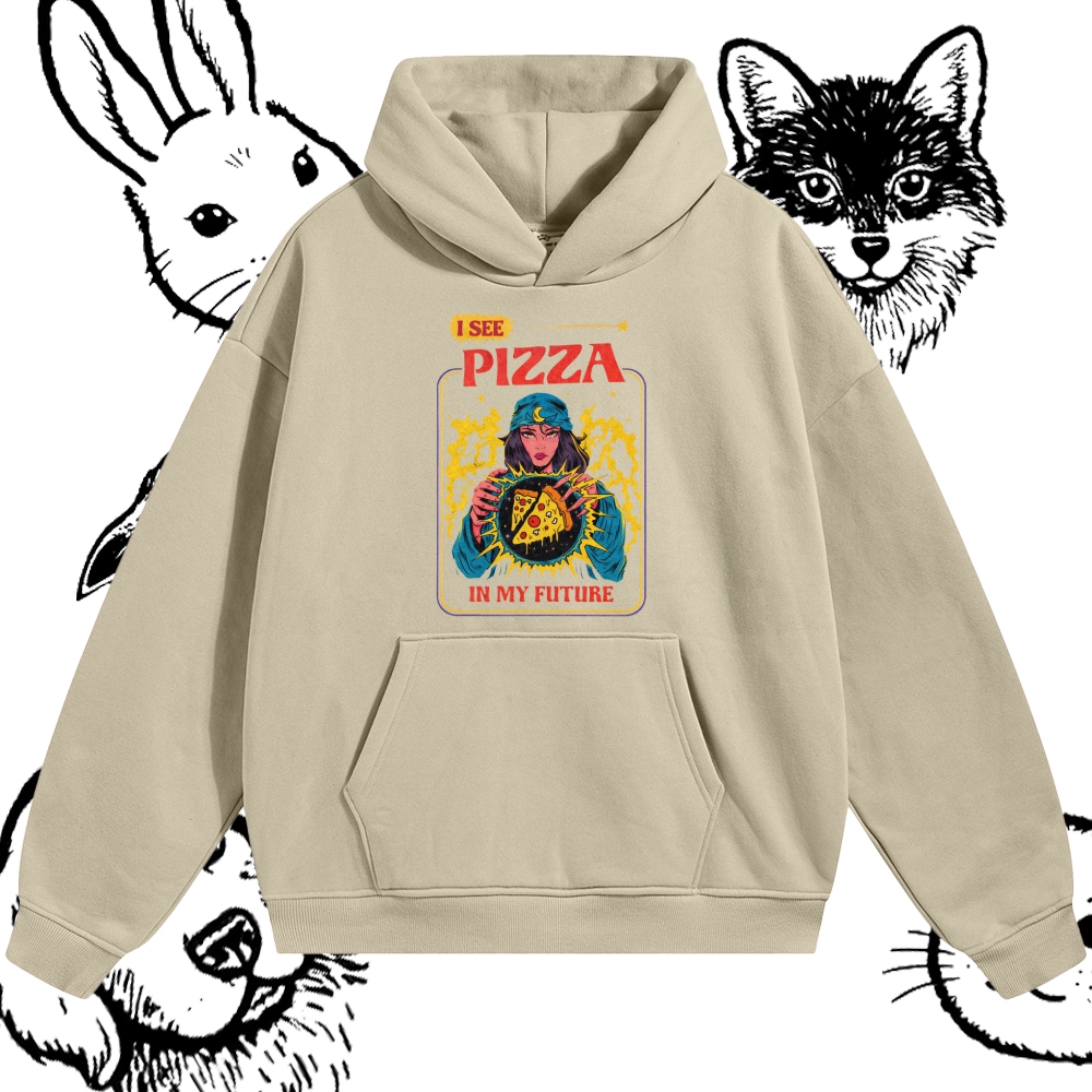 I See Pizza In My Future - Cotton Blend Classic Fit Unisex Hoodie