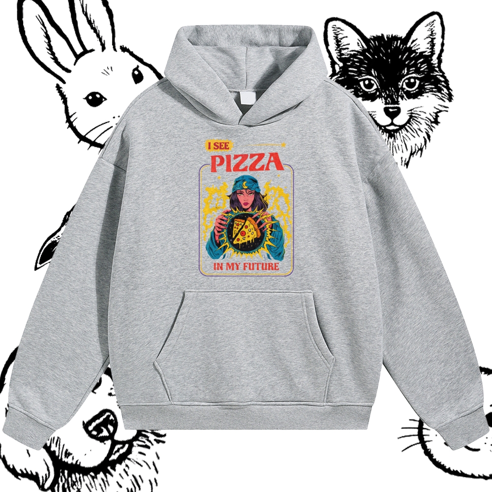 I See Pizza In My Future - Cotton Blend Classic Fit Unisex Hoodie