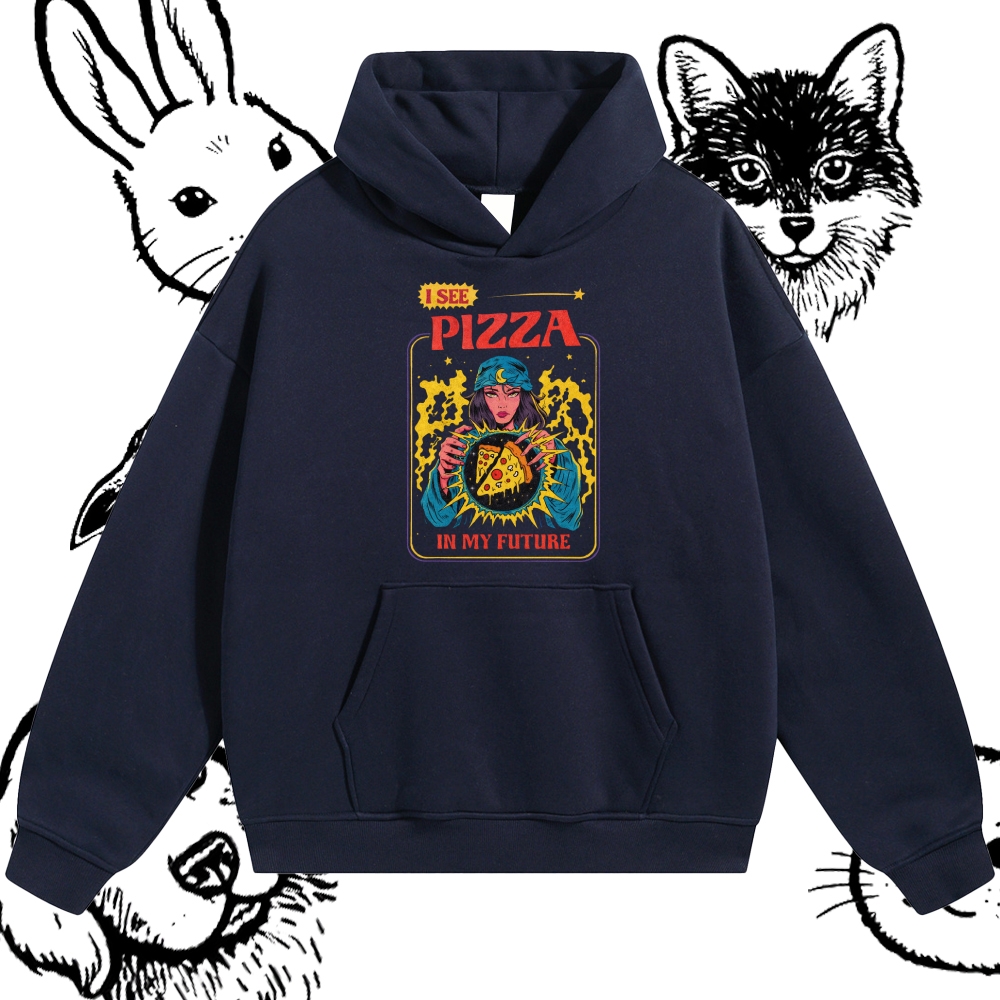 I See Pizza In My Future - Cotton Blend Classic Fit Unisex Hoodie