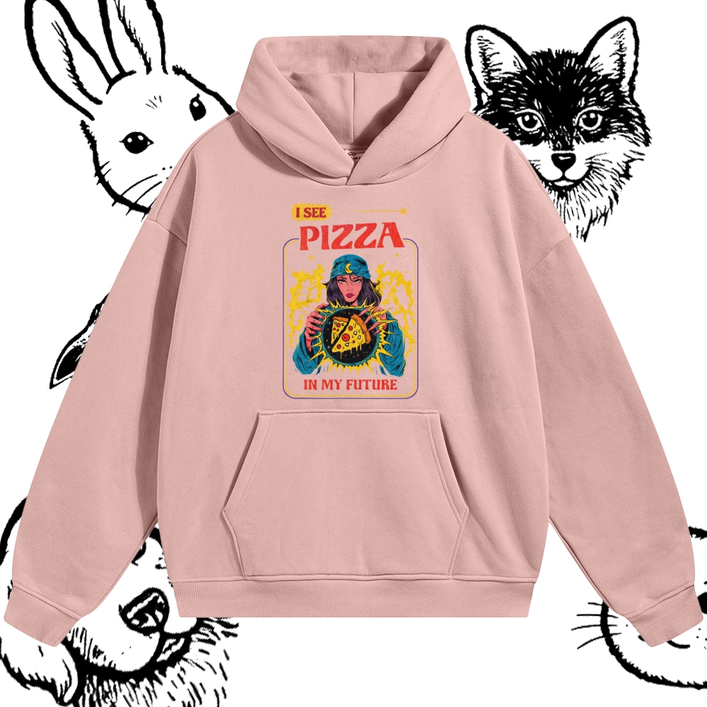 I See Pizza In My Future - Cotton Blend Classic Fit Unisex Hoodie