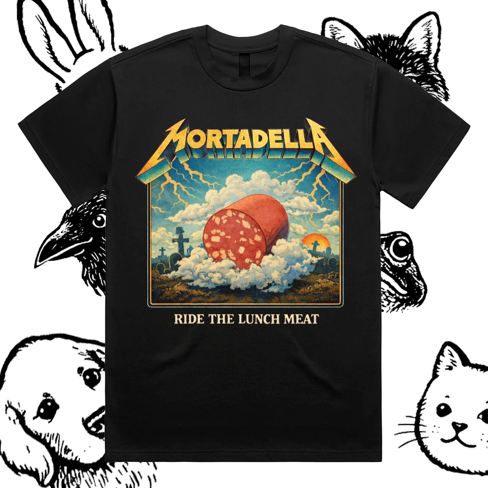 Mortadella - Cotton Classic Fit Retro Dark Humor Graphic Tee