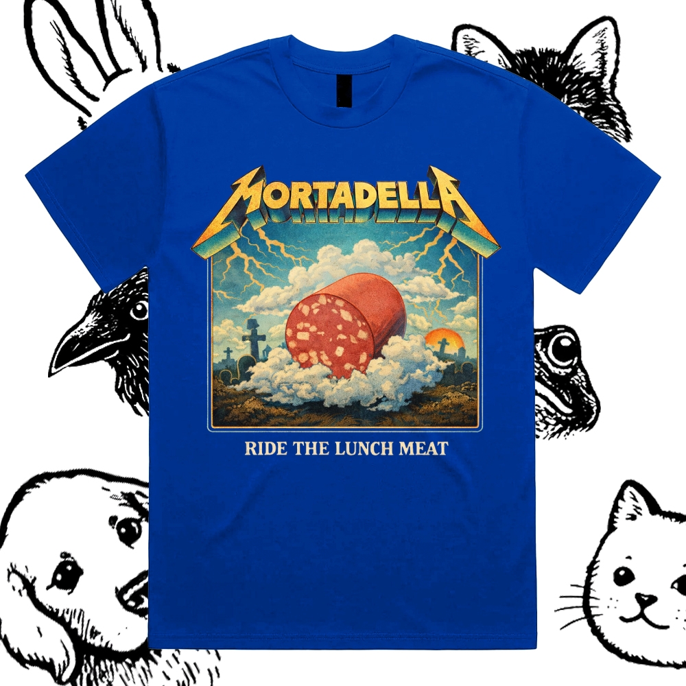 Mortadella - Cotton Classic Fit Retro Dark Humor Graphic Tee