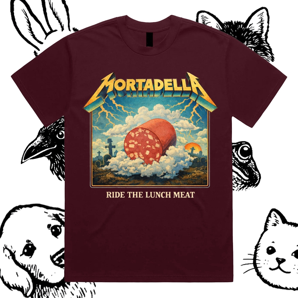 Mortadella - Cotton Classic Fit Retro Dark Humor Graphic Tee