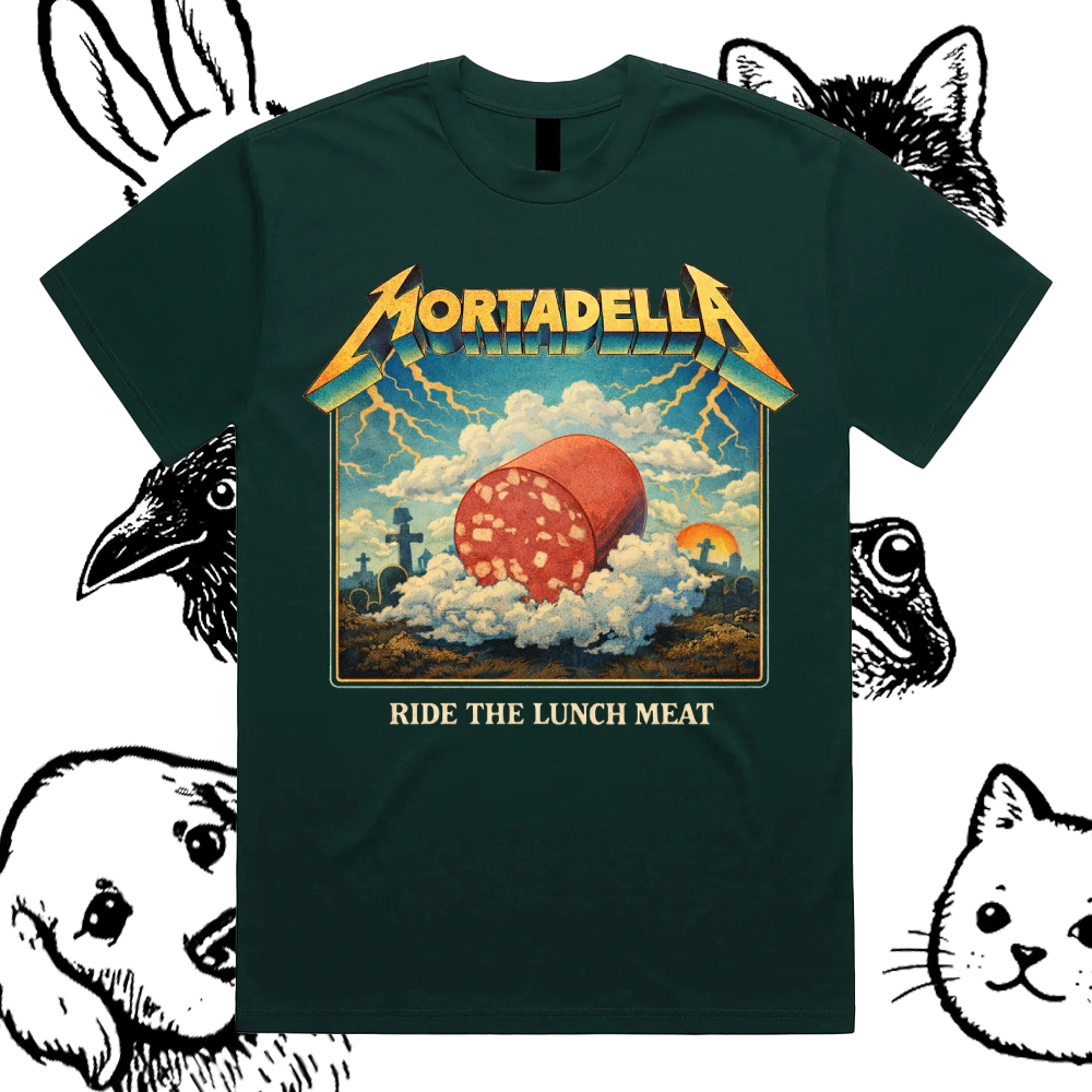 Mortadella - Cotton Classic Fit Retro Dark Humor Graphic Tee