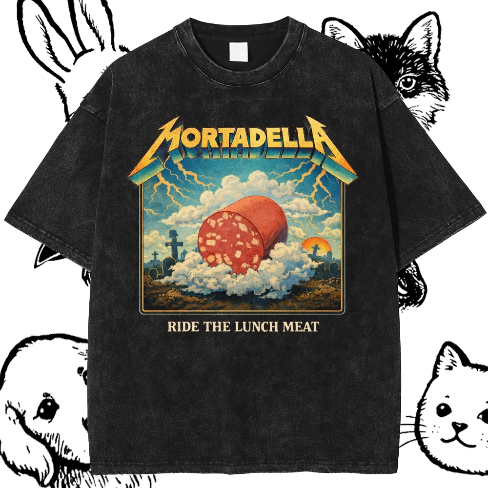 Mortadella - Cotton Vintage Wash Classic Graphic Tee