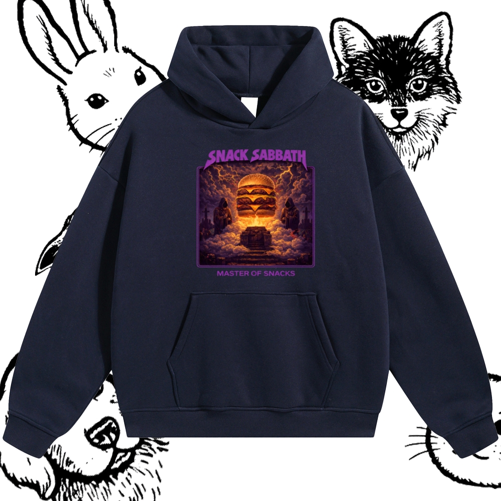 Snack Sabbath Burger Ritual Cotton Blend Classic Fit Unisex Hoodie