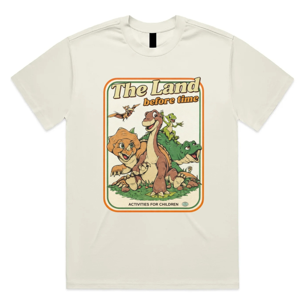 Prehistoric Pals Adventure Cotton Classic Fit Retro Dark Humor Graphic Tee