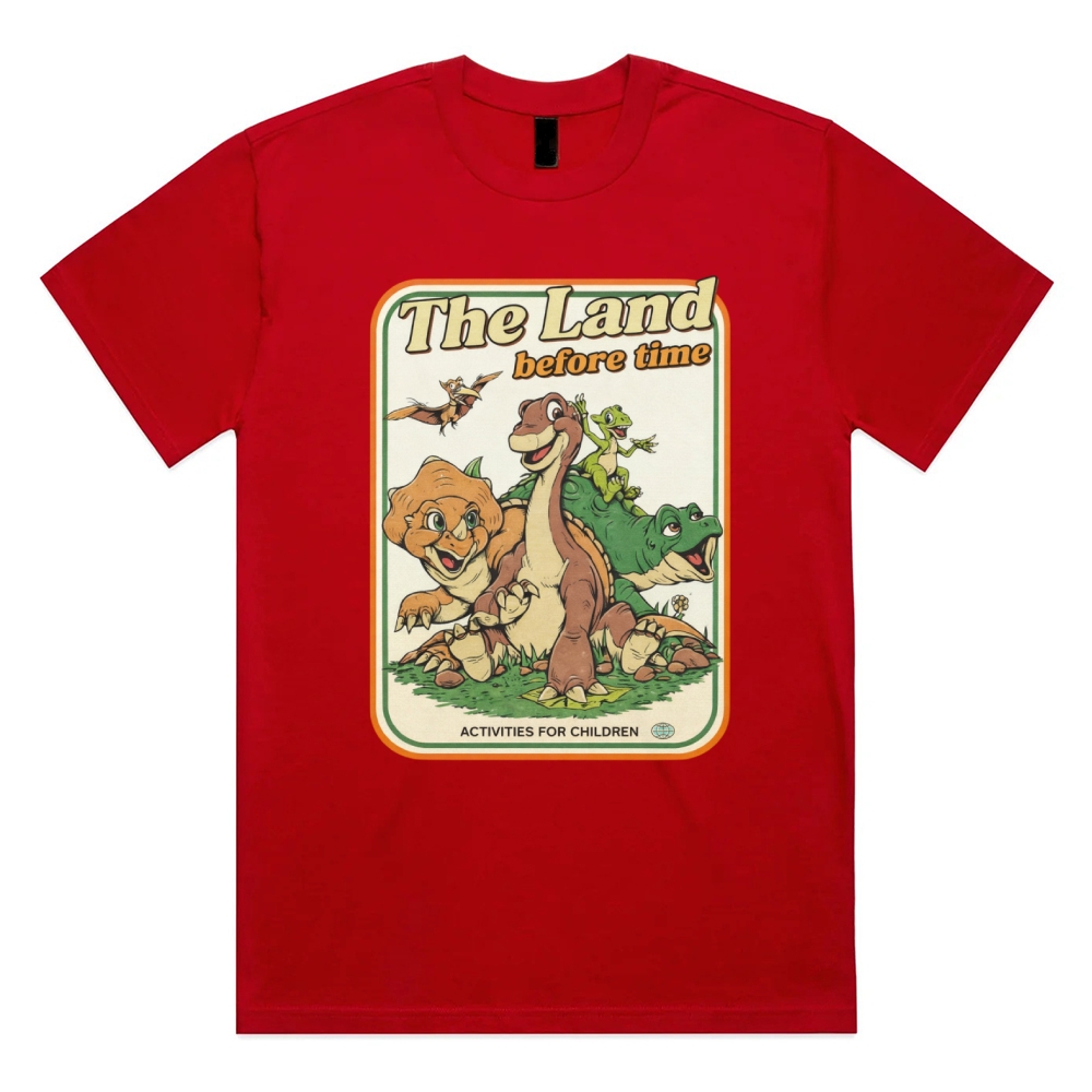 Prehistoric Pals Adventure Cotton Classic Fit Retro Dark Humor Graphic Tee