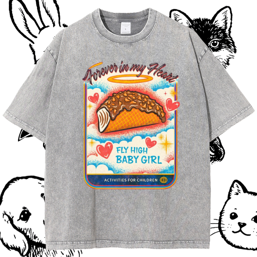 - Cotton Vintage Wash Classic Graphic Tee 2603007254