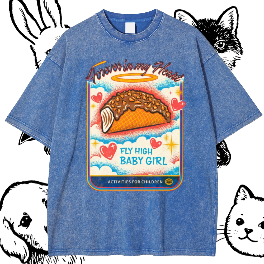 - Cotton Vintage Wash Classic Graphic Tee 2603007254