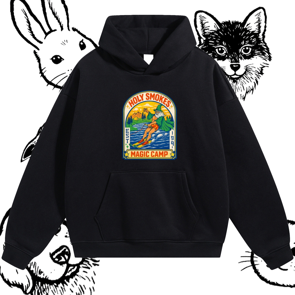 Mystic Summer Waterskiing  Cotton Blend Classic Fit Unisex Hoodie