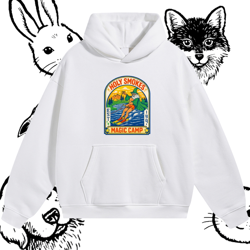 Mystic Summer Waterskiing  Cotton Blend Classic Fit Unisex Hoodie