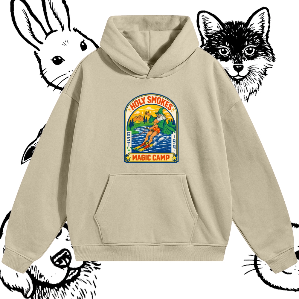 Mystic Summer Waterskiing  Cotton Blend Classic Fit Unisex Hoodie