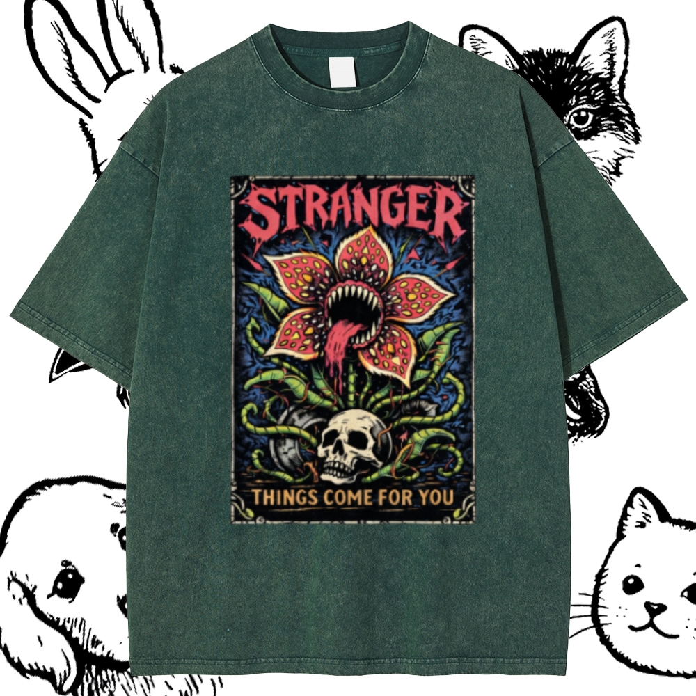 Ominous Bloom Stalker Cotton Vintage Wash Classic Graphic Tee