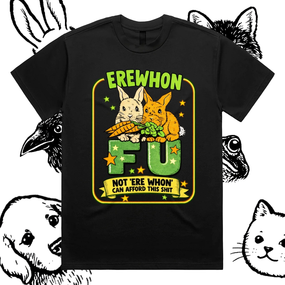 Erewhon Affordability Joke Cotton Classic Fit Retro Dark Humor Graphic Tee