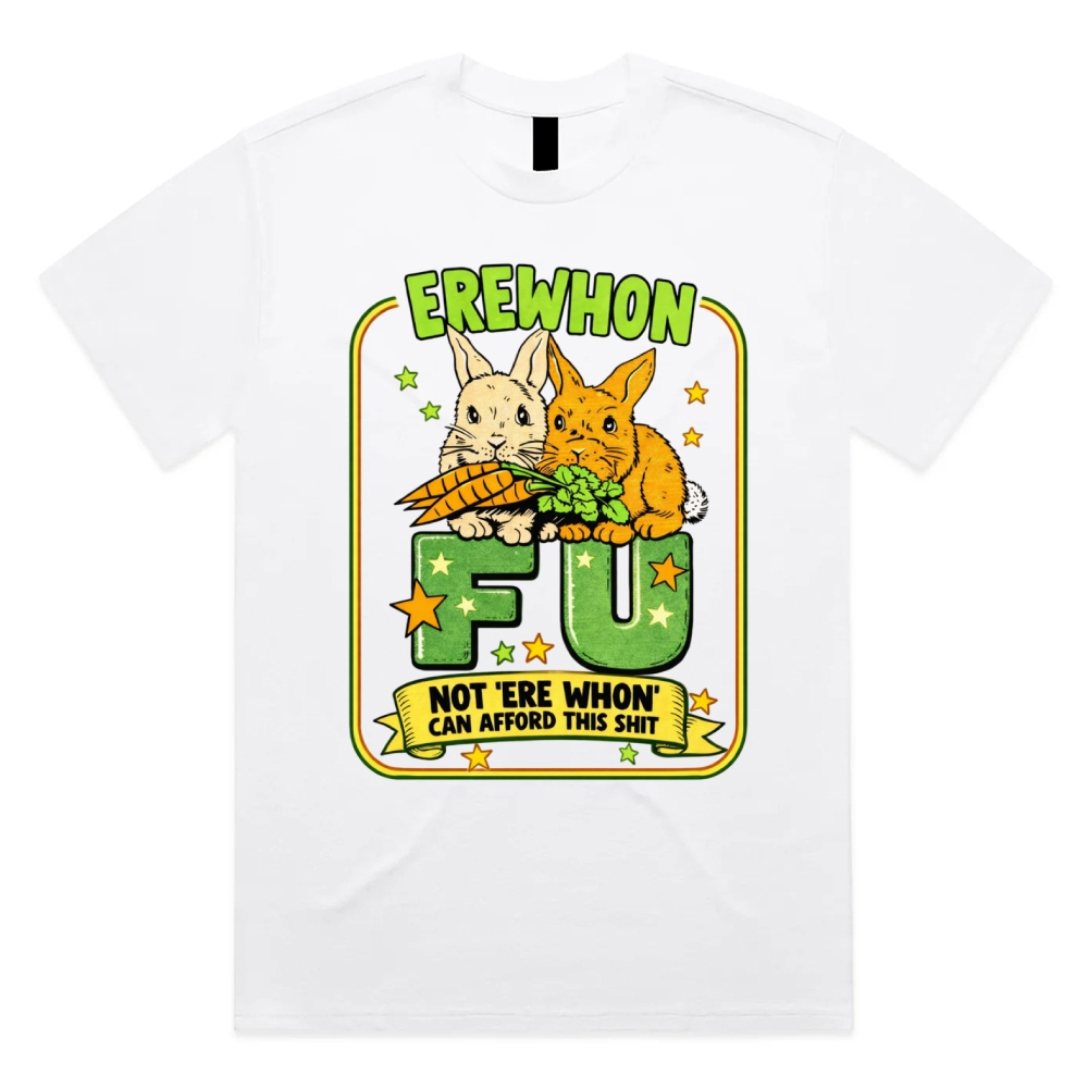 Erewhon Affordability Joke Cotton Classic Fit Retro Dark Humor Graphic Tee