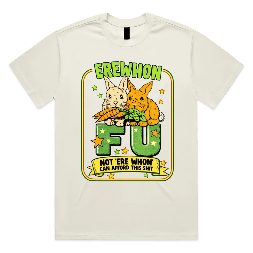 Erewhon Affordability Joke Cotton Classic Fit Retro Dark Humor Graphic Tee