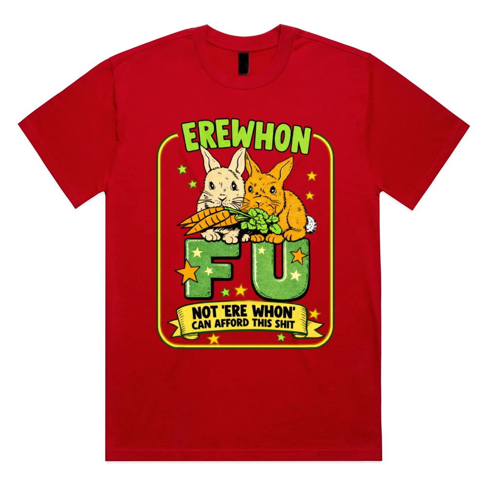 Erewhon Affordability Joke Cotton Classic Fit Retro Dark Humor Graphic Tee