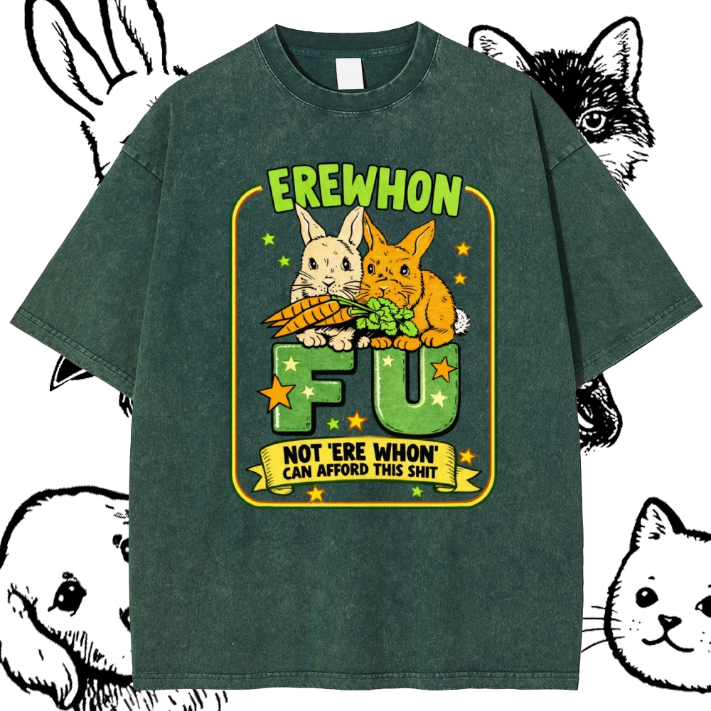 Erewhon Affordability Joke  Cotton Vintage Wash Classic Graphic Tee