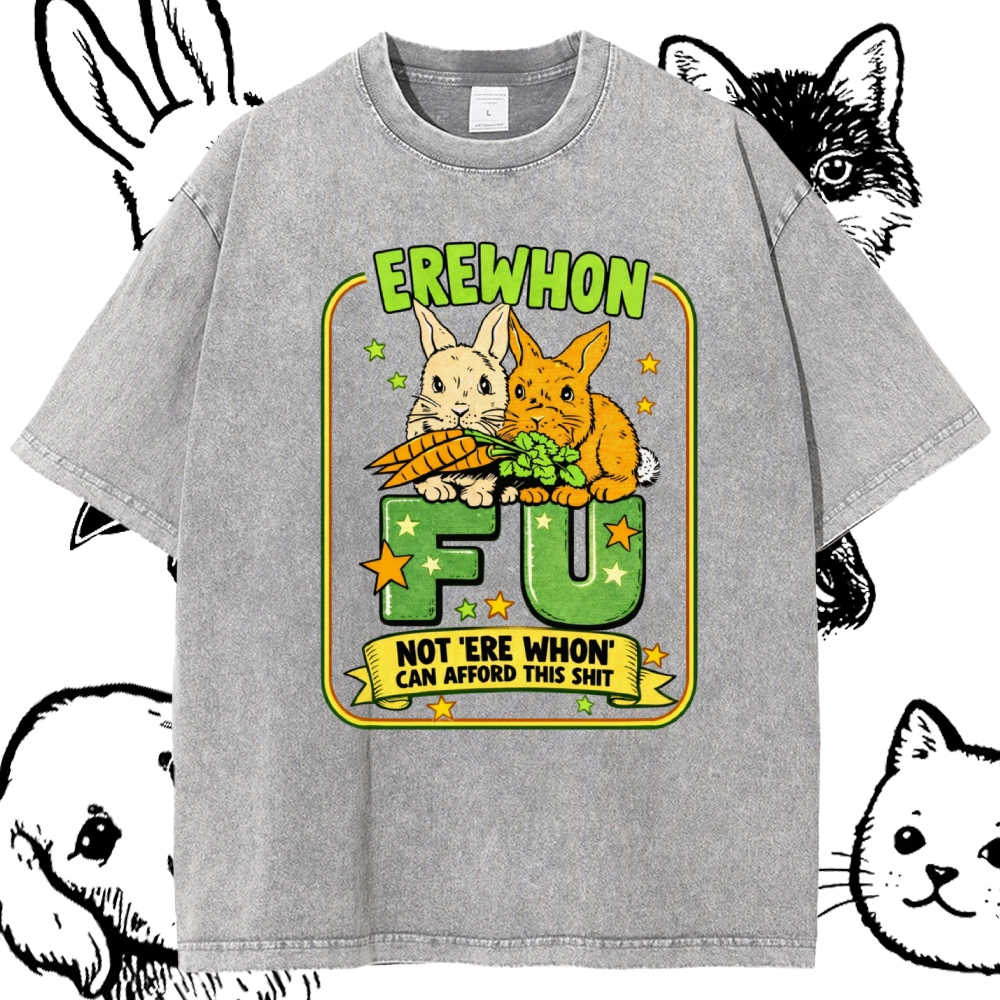 Erewhon Affordability Joke  Cotton Vintage Wash Classic Graphic Tee