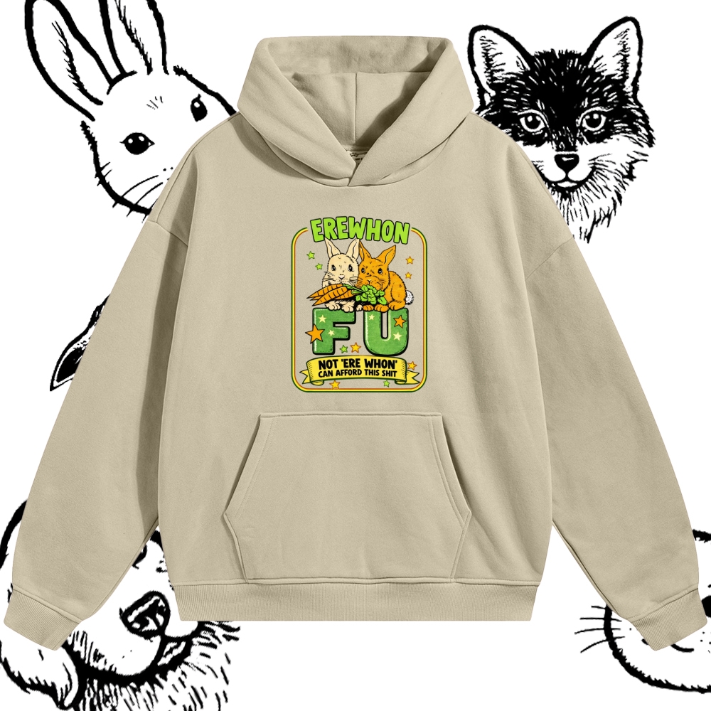 Erewhon Affordability Joke Cotton Blend Classic Fit Unisex Hoodie
