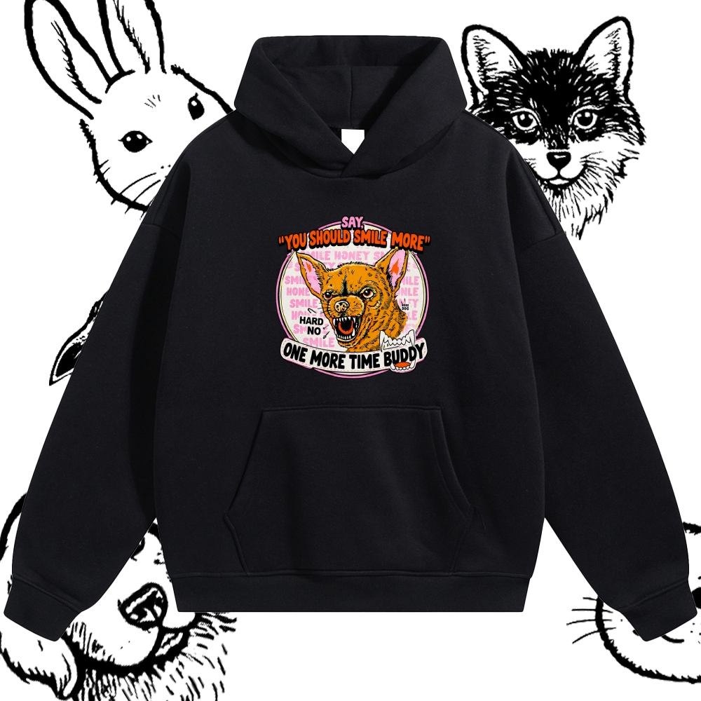 Smile More One More Time Cotton Blend Classic Fit Unisex Hoodie
