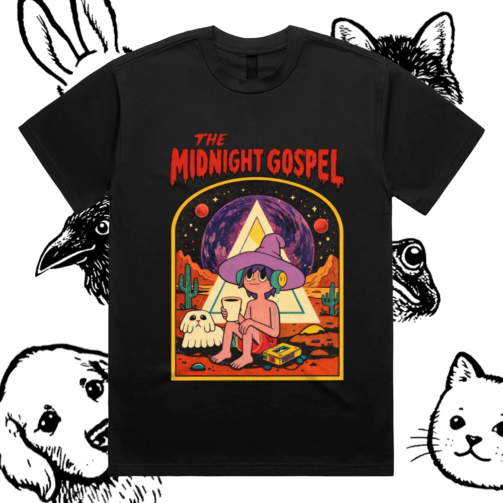 The Midnight Gospel Cotton Classic Fit Retro Dark Humor Graphic Tee