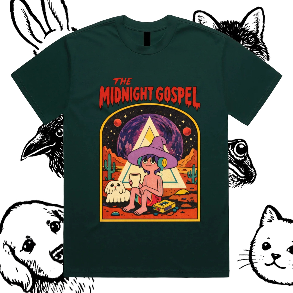 The Midnight Gospel Cotton Classic Fit Retro Dark Humor Graphic Tee