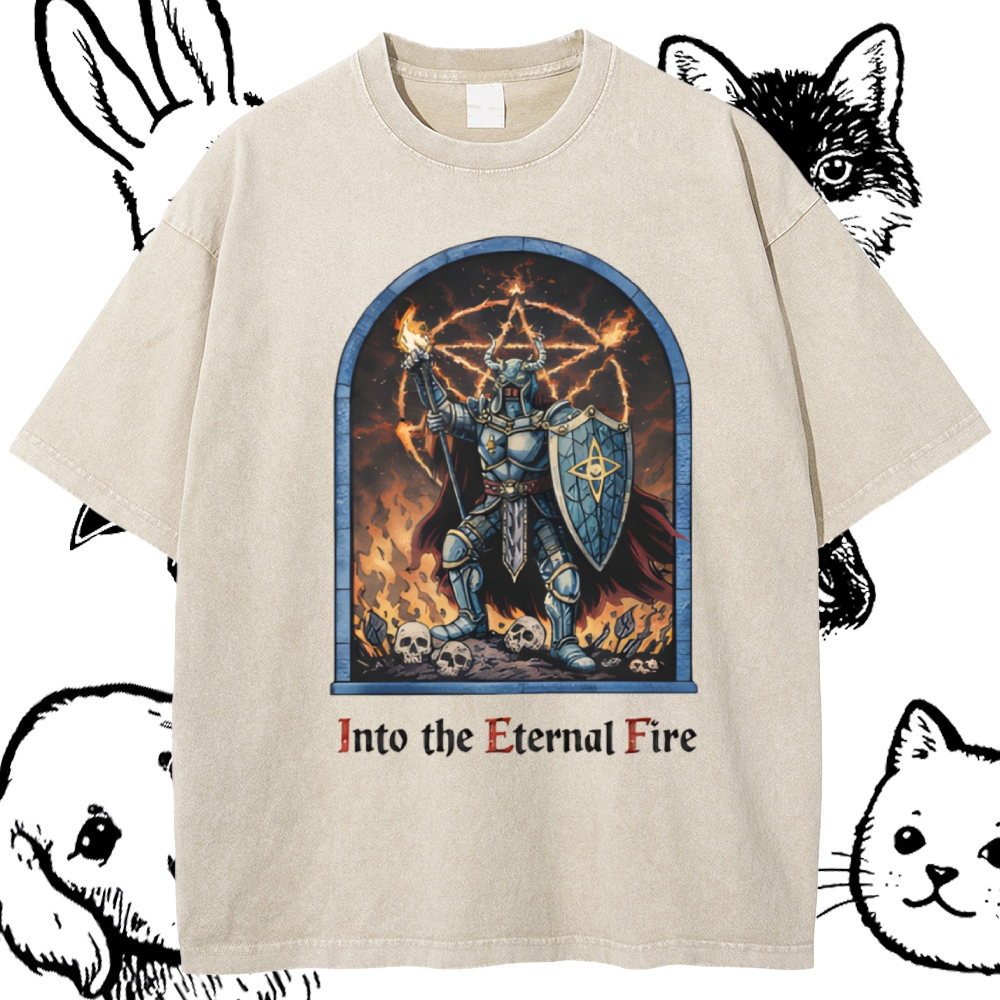 Into The Eternal Fire Cotton Vintage Wash Classic Graphic Tee