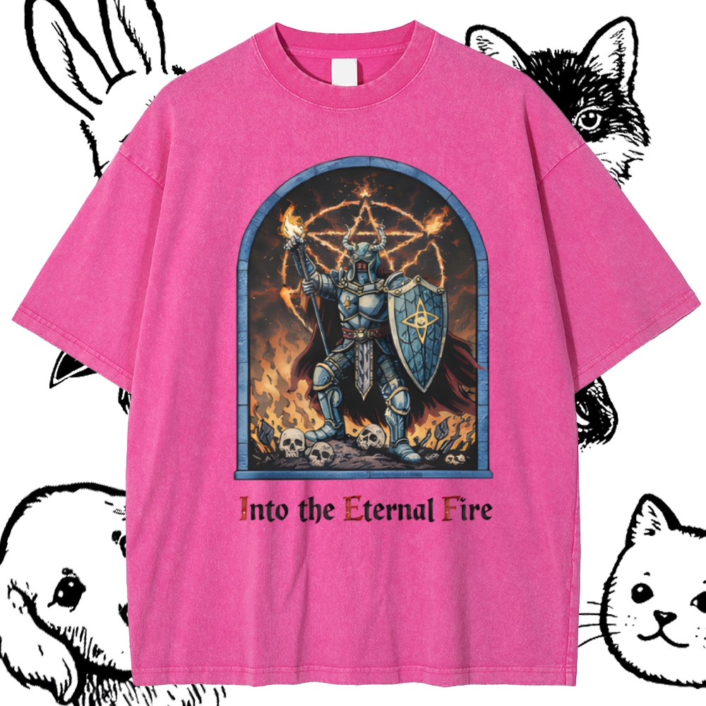 Into The Eternal Fire Cotton Vintage Wash Classic Graphic Tee