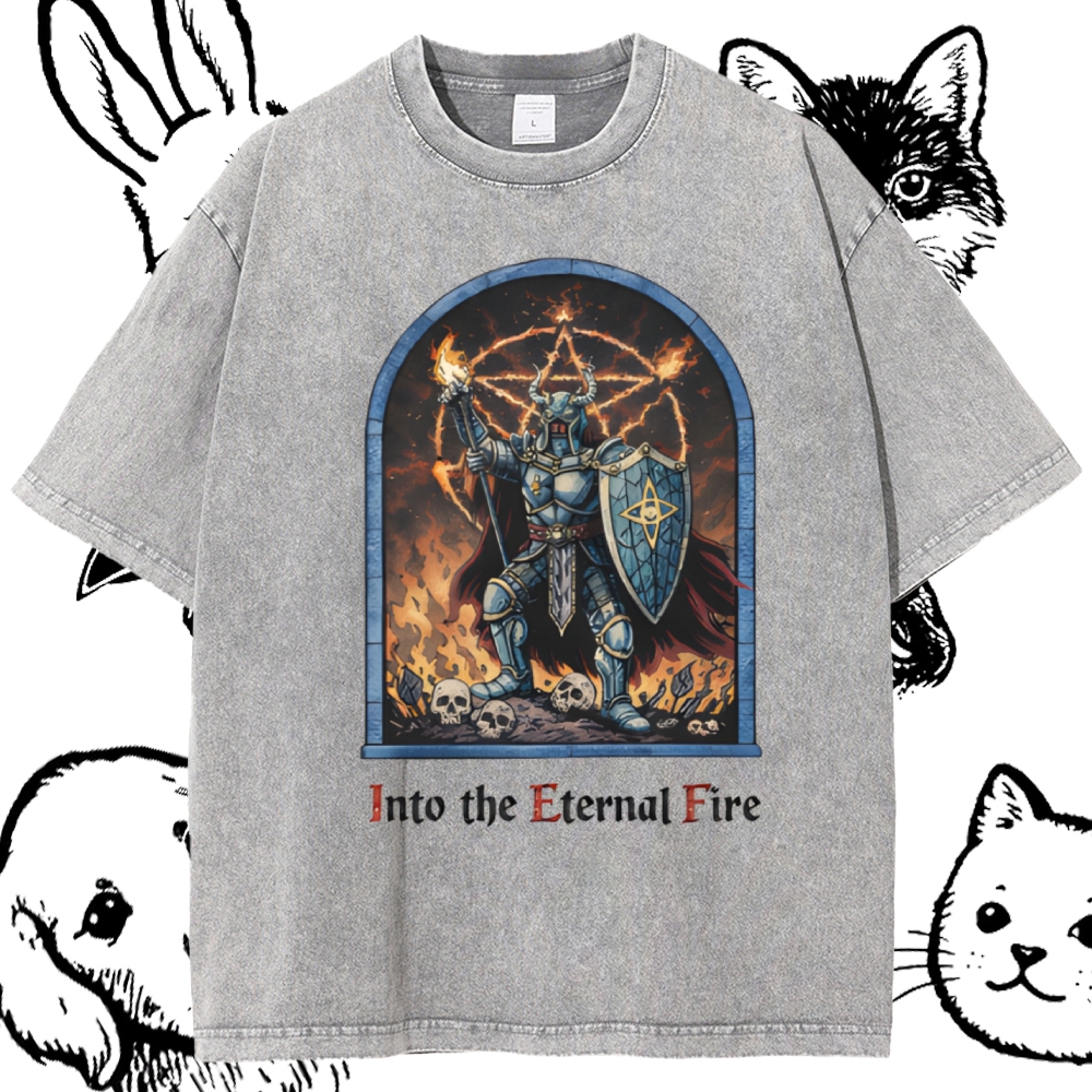 Into The Eternal Fire Cotton Vintage Wash Classic Graphic Tee