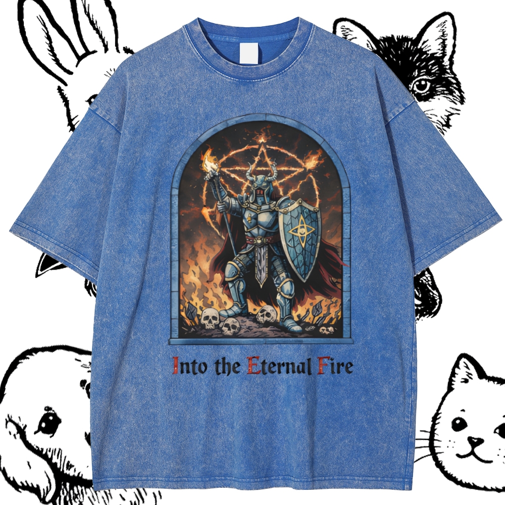 Into The Eternal Fire Cotton Vintage Wash Classic Graphic Tee