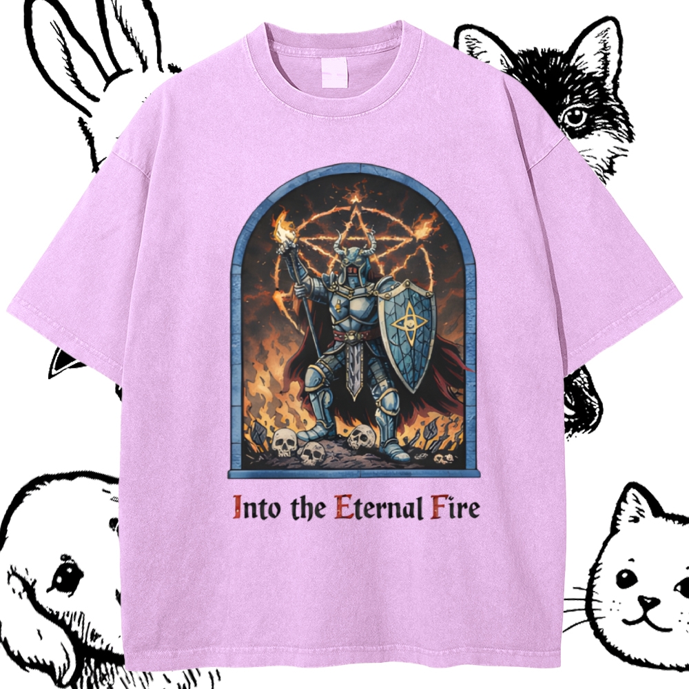 Into The Eternal Fire Cotton Vintage Wash Classic Graphic Tee
