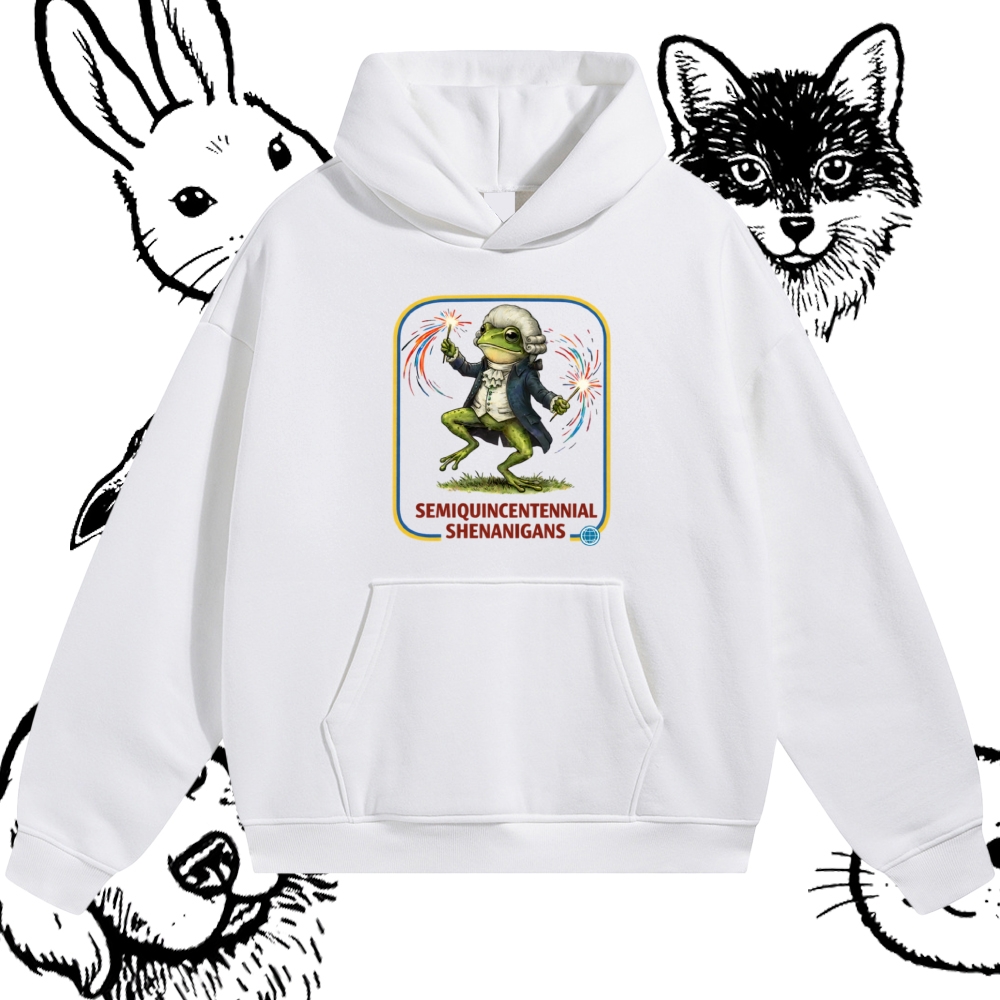 Colonial Frog Celebration Cotton Blend Classic Fit Unisex Hoodie