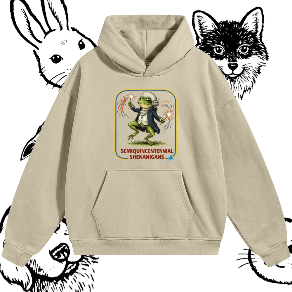 Colonial Frog Celebration Cotton Blend Classic Fit Unisex Hoodie