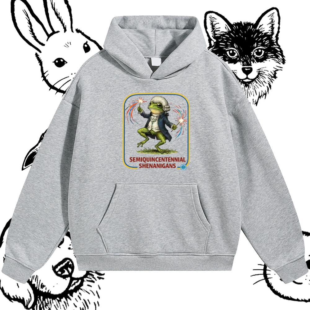 Colonial Frog Celebration Cotton Blend Classic Fit Unisex Hoodie