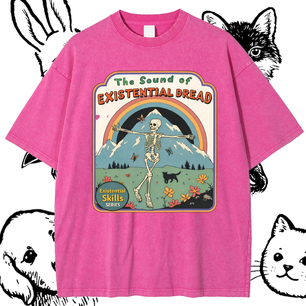 The Sound Of Existential Dread Cotton Vintage Wash Classic Graphic Tee